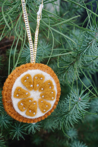 Felt Orange Slice Ornament