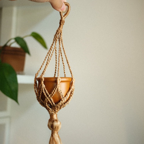 Mini Macrame Hanging Planter