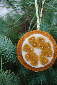 Felt Orange Slice Ornament