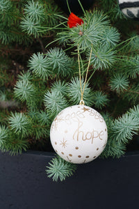 Paper Mache Hope Ornament