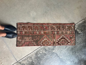 Little Vintage Turkish Rug (3'4" x 1'2")